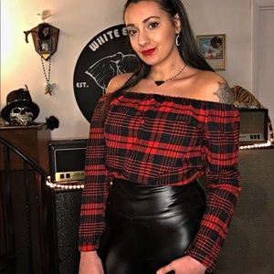 Off the Shoulder Holiday Top